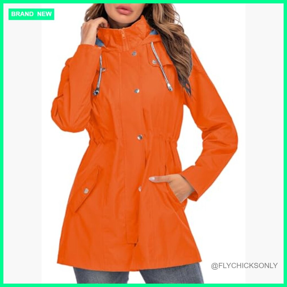 Waterproof Polyester Spandex Raincoat Hooded Ligh… - image 2